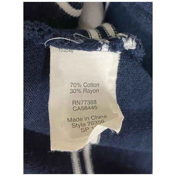 J.Crew Stripe Villa Fit-n-Flare Button Back Dress Black / White Women's Size Med - Picture 11 of 13